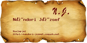 Nándori József névjegykártya