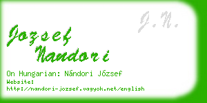 jozsef nandori business card